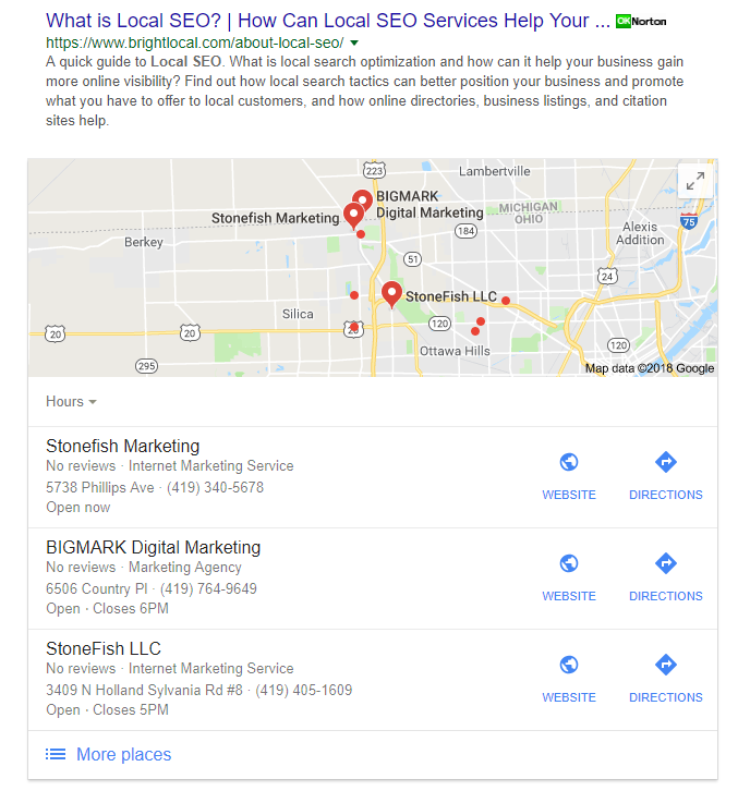 local seo toledo rank image